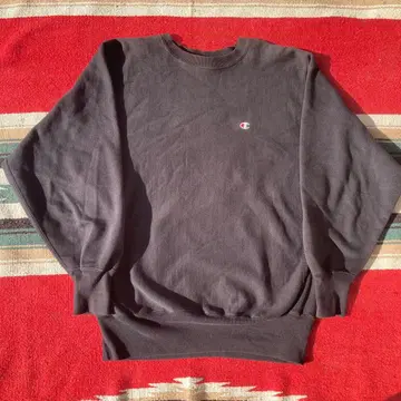 90s 챔피온 리버스 위브 블랙 XL 자수 택 USA