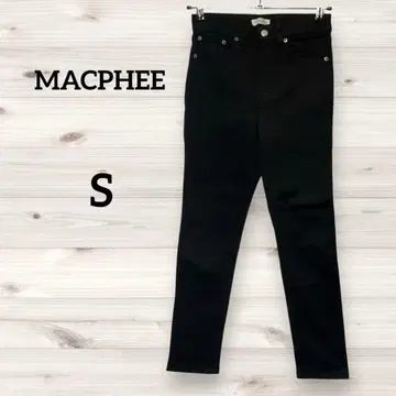 스키니 데님 팬츠 [ S ] 블랙 [ MACPHEE ] 스트레치