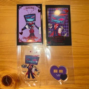 해즈빈 호텔 미니 아크릴 스탠드 금박 카드 복스