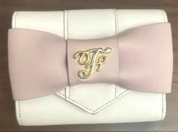 바이컬러 벨트 리본 미니 지갑 핑크