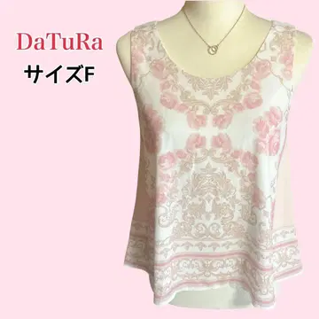 DaTuRa 로즈 리프 무늬 슬리브리스 블라우스 안감 있음 F 사이즈