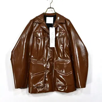 메이메이제이 MEIMEIJ 코트 브라운 광택 자켓