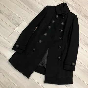 MOUSSY 블랙 롱 코트