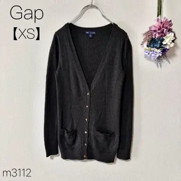 갭 이탈리아 메리노울 모 100% V넥 스웨터 블랙 계열 [ XS ]