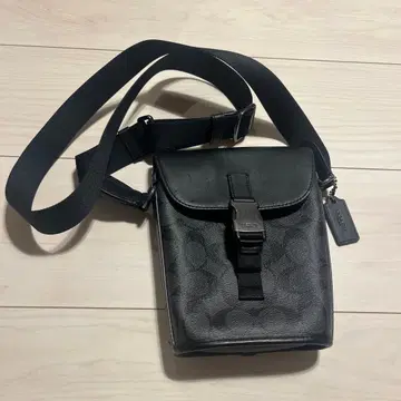 블랙 숄더백 가죽 남성용