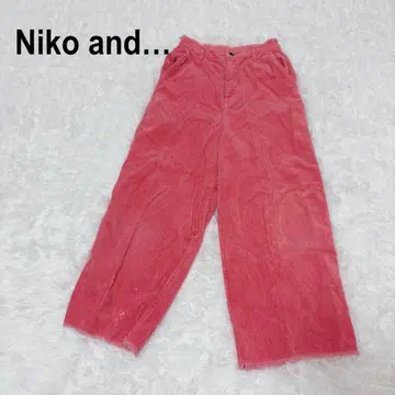 [니코앤드] 핑크 코듀로이 와이드 팬츠 귀여운 화려한 아다스트리아 가을