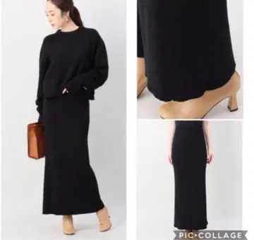 THE NEWHOUSE 더 뉴하우스 코튼 캐시미어 스커트