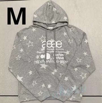 AEAE 별 패턴 후드티 그레이