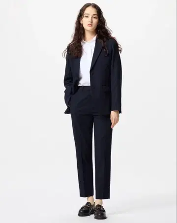 네이비 비즈니스 정장 자켓 팬츠 세트