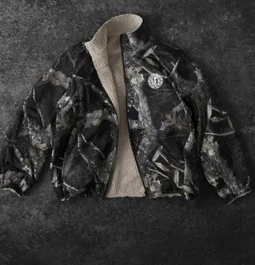 나일론 카모 패턴 집업 자켓 2way