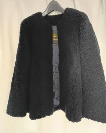 드로어 무스탕 보아 자켓 리얼 가죽 실크