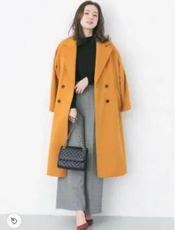 새상품급 URBAN RESEARCH 머스타드 롱 코트