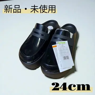 미사용 crocs STOMP HIGH SHINE LOAFER 24cm