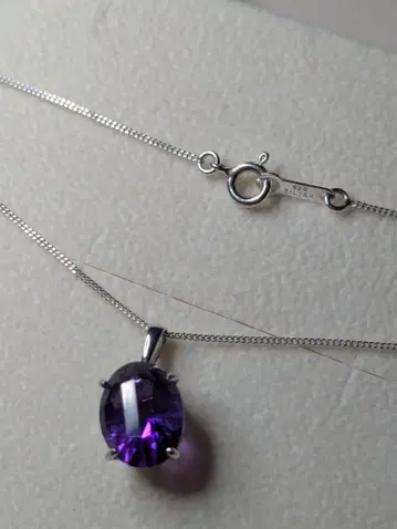 자수정 실버 925 목걸이