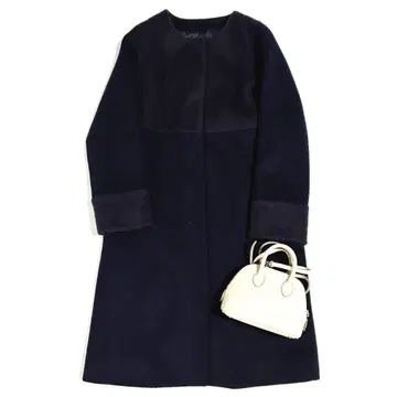 [새상품급] 드로와트 로트레아몽 울 폴리 절개 노카라 롱 코트 A라인