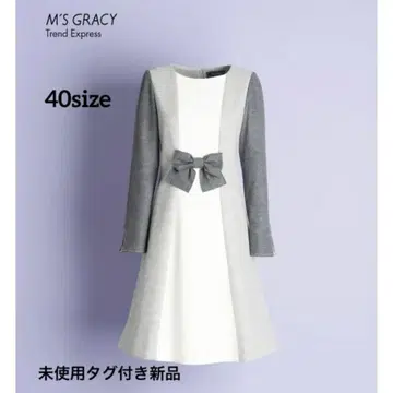 새상품 M'S GRACY 엠즈 그레이시 원피스 리본 사이즈 40