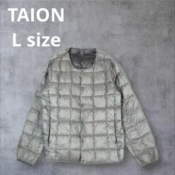 TAION L 사이즈 실버 라이트 다운 자켓