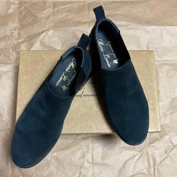 거의 미사용 MarieLouise 고트 스웨이드 숏 사이드 고어 블랙