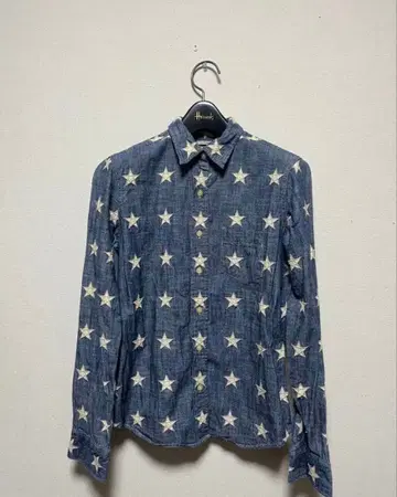 데님&서플라이 랄프 로렌 별 스타 패치워크 데님 셔츠 XS