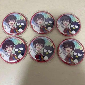 컬러풀피치 카라피치 유안군 캔뱃지 배드마츠마루 산리오 6개 세트