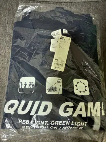 새상품 GU x 오징어 게임 맨투맨 3XL 사이즈