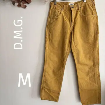 D.M.G. 도밍고 면린넨 팬츠 M 머스타드 컬러 내추럴 스타일리시