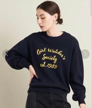 BEAUTY&YOUTH 자수 니트 네이비