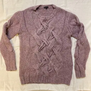 theory 로우 게이지 니트 퍼플 핑크