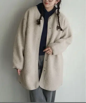 zootie Good-Balance 보아 코트 아우터 하프 코트