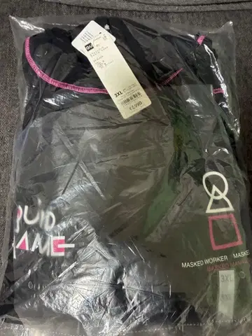 새상품 지유 GU 맨투맨 후드티 Netflix 오징어 게임 블랙 3XL