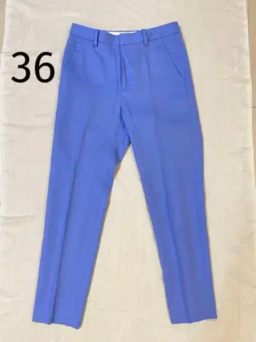 유나이티드 애로우즈 36 삭소니 테이퍼드 슬림 팬츠 블루