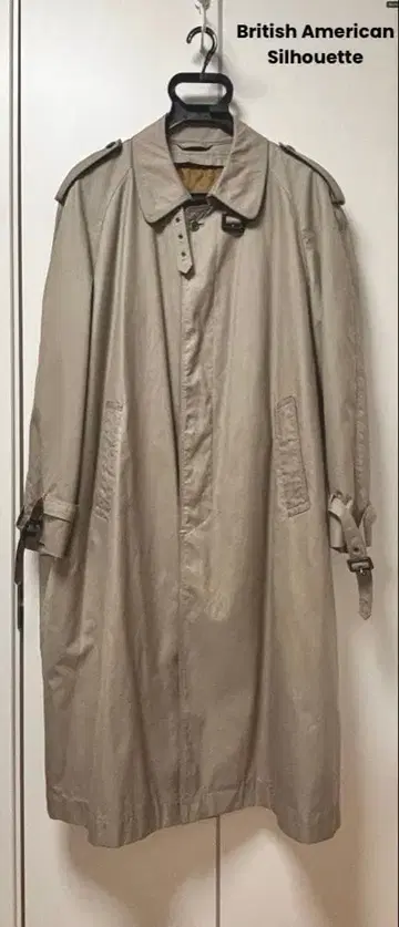 브리티시 아메리칸 실루엣 남성용 트렌치코트