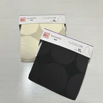 [ 새상품 ] 유니클로 마리메꼬 히트텍 긴팔 터틀넥 XL x 2