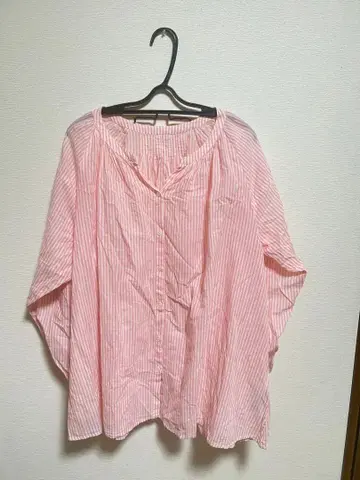 프릭스스토어 핑크 스트라이프 셔츠