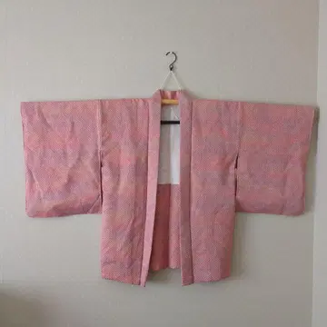 총 시보리 겉옷 그라데이션 핑크 계열 순수 실크 새상품급