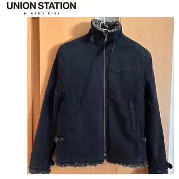 UNION STATION 싱글 코튼 라이더스 블랙 안감 퍼 L