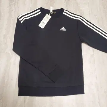 아디다스 쓰리 스트라이프 맨투맨 속기모 트레이닝복 S