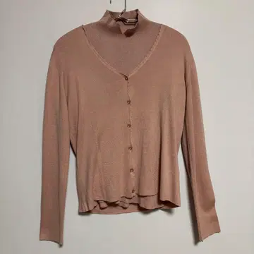 Fair field 핑크 실크 앙상블 니트