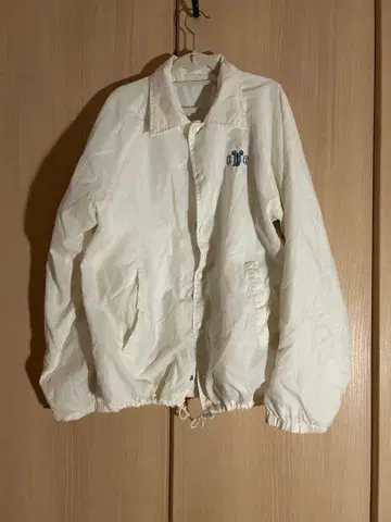 나일론 자켓 화이트 cW 자수 아메카지