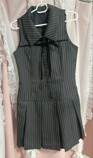 OLIVE des OLIVE 슬리브리스 셔츠 미니 원피스