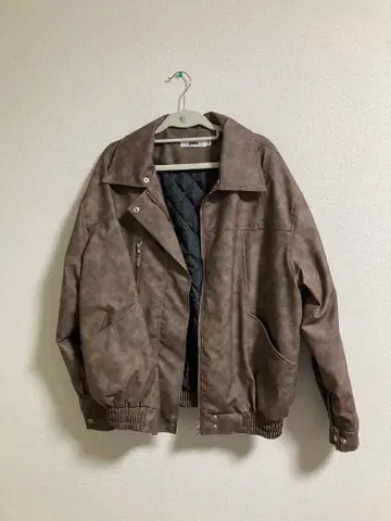 페이크 레더 자켓