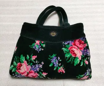 FEILER 페이러 핸드백 꽃무늬 블랙