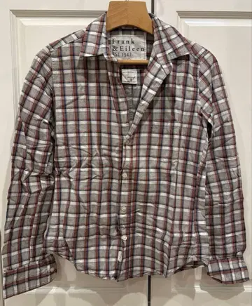 프랭크 & 아이린 체크 무늬 긴팔 셔츠 xxs