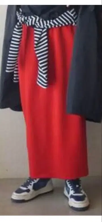 분또 이지 타이 트 스커트 빨간색