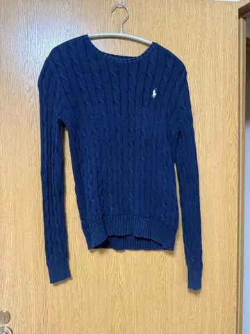 폴로 랄프 로렌 네이비 케이블 니트 스웨터