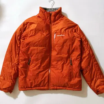 몽벨 파마로프트 다운 후드티 두툼함 윈드스토퍼 오렌지 L