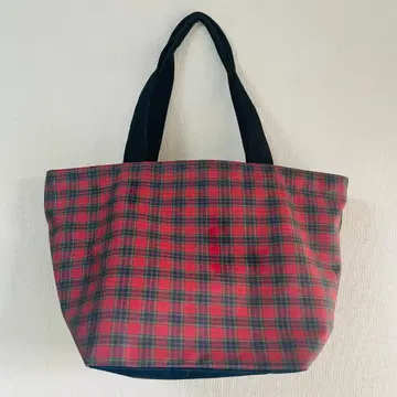 에르베샤 펠리에 숄더 보트형 토트백 L 타탄 체크