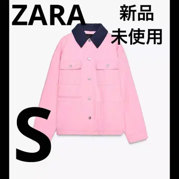 ZARA 대비 색상 카라 부착 자켓 S 자라