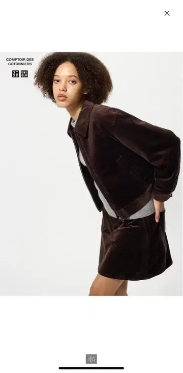 유니클로 코듀로이 숏 자켓