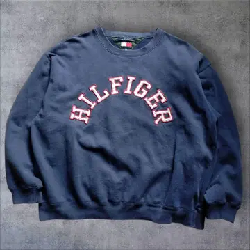90's TOMMY HILFIGER 자수 아치 로고 맨투맨 XL